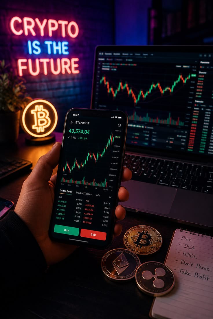 Crypto trader tracking a launch