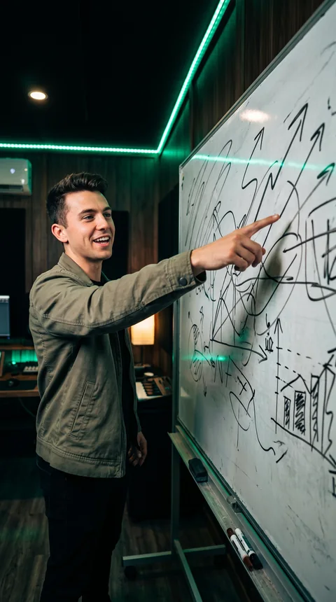 Creator breaking down a chart on YouTube Shorts