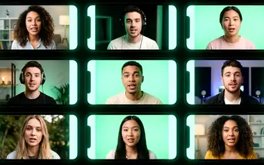 Screens showing matched short-form creators